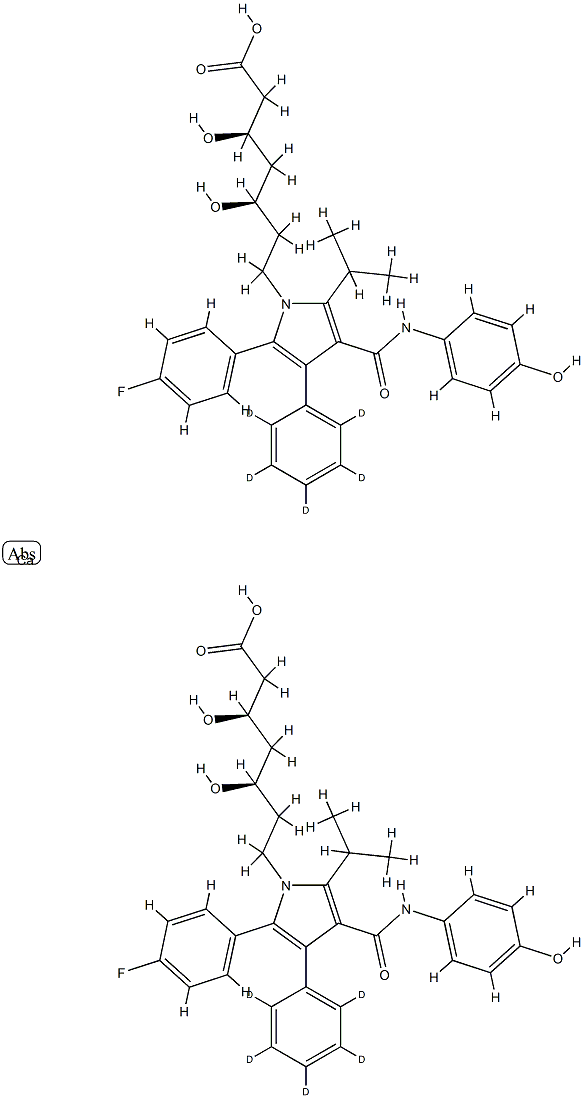 羟基阿托伐他汀D5钙盐 结构式