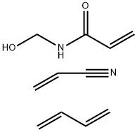 2-Propenamide, N-(hydroxymethyl)-, polymer with 1,3-butadiene and 2-propenenitrile 结构式