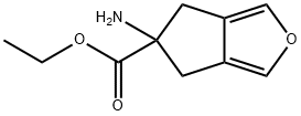 4H-Cyclopenta[c]furan-5-carboxylicacid,5-amino-5,6-dihydro-,ethylester 结构式