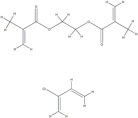 2-甲基丙烯酸-1,2-亚乙(基)酯与2-氯-1,3-丁二烯的聚合物 结构式