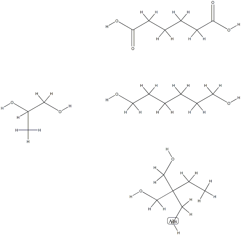 己二酸与2-乙基-2-(羟甲基)-1,3-丙二醇、1,6-己二醇和1,2-丙二醇的聚合物 结构式