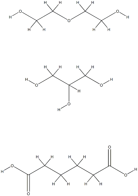 己二酸与2,2’-氧代双[乙醇]和1,2,3-丙三醇的聚合物 结构式