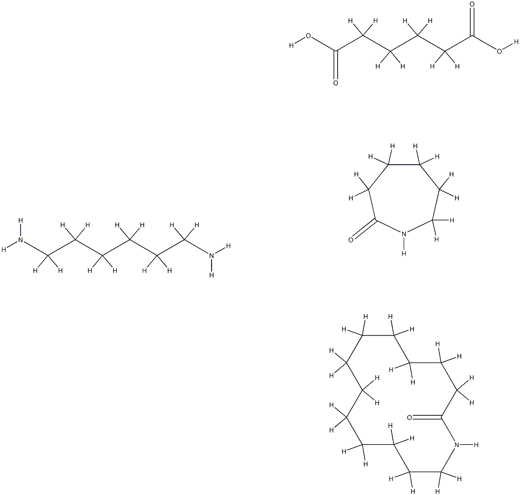 己二酸与氮杂环十三(烷)-2-酮、六氢-2H-吖庚因和1,6-己二胺的聚合物 结构式