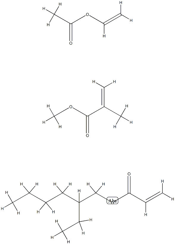 2-甲基-2-丙烯酸甲酯与乙酸乙烯酯和2-丙烯酸-2-乙基己酯的聚合物 结构式
