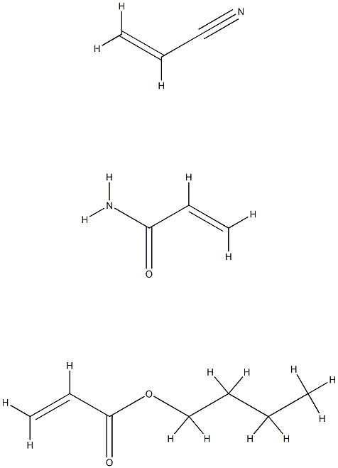 2-丙烯酸丁酯与2-丙烯酰胺和2-丙烯腈的聚合物 结构式