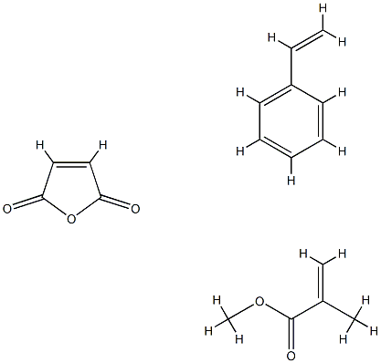 2-甲基-2-丙烯酸甲酯与苯乙烯和呋喃二酮的聚合物 结构式