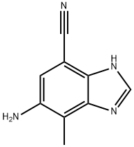 1H-Benzimidazole-4-carbonitrile,6-amino-7-methyl-(9CI) 结构式