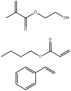 2-甲基-2-丙烯酸-2-羟基乙酯与2-丙烯酸丁酯和苯乙烯的聚合物 结构式