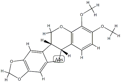 (6aR,12aα)-6a,12a-Dihydro-3,4-dimethoxy-6H-[1,3]dioxolo[5,6]benzofuro[3,2-c][1]benzopyran 结构式