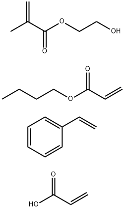 苯乙烯与丙烯酸丁酯、甲基丙烯酸-2-羟乙酯和丙烯酸的聚合物 结构式