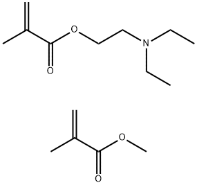 2-Propenoic acid, 2-methyl-, 2-(diethylamino)ethyl ester, polymer with methyl 2-methyl-2-propenoate 结构式