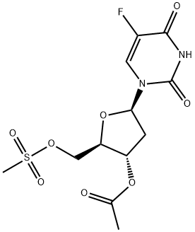 2'-Deoxy-5-fluorouridine 5'-methanesulfonate 3'-acetate 结构式