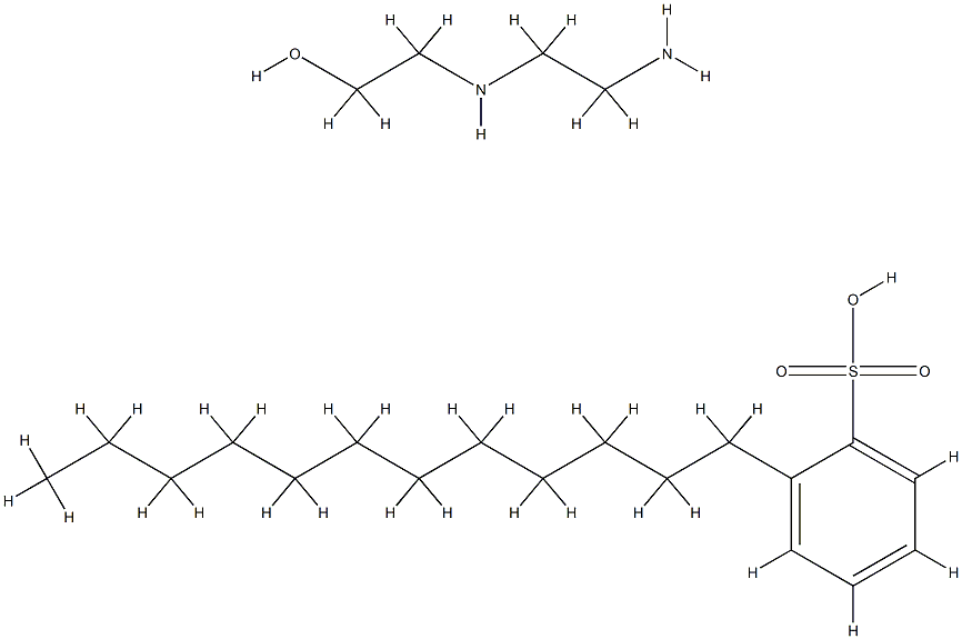 dodecylbenzenesulphonic acid, compound with 2-[(2-aminoethyl)amino]ethanol 结构式