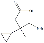 Cyclopropanepropanoic  acid,  -bta--(aminomethyl)--bta--methyl- 结构式