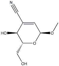 alpha-D-erythro-Hex-2-enopyranoside,methyl3-cyano-2,3-dideoxy-(9CI) 结构式