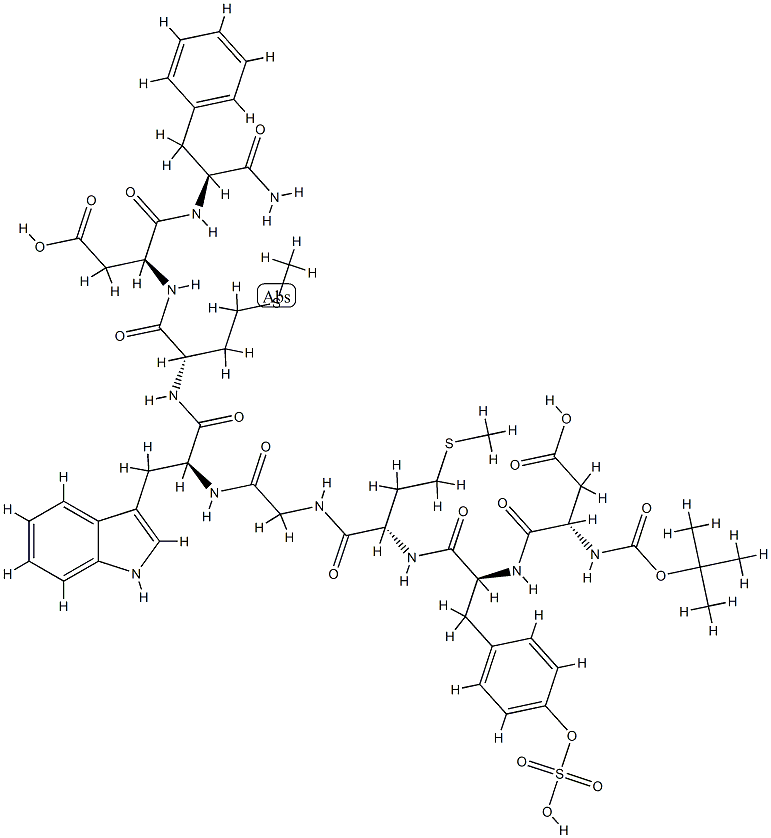 tert-butyloxycarbonylcholecystokinin-8 结构式