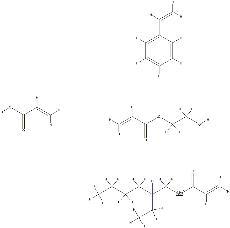 2-Propenoic acid, polymer with ethenylbenzene, 2-ethylhexyl 2-propenoate and 2-hydroxyethyl 2-propenoate 结构式