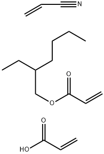 2-丙烯酸与2-丙烯酸-2-乙基己酯和2-丙烯腈的聚合物 结构式