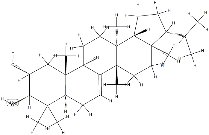 Fern-7-ene-2α,3α-diol 结构式