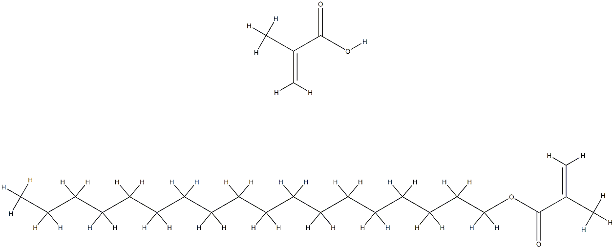 2-甲基-2-丙烯酸与2-甲基-2-丙烯酸十八烷基酯的聚合物 结构式