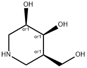 3,4-Piperidinediol, 5-(hydroxymethyl)-, (3R,4S,5R)-rel- (9CI) 结构式