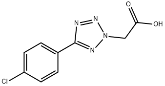 2-[5-(4-氯苯基)-2H-1,2,3,4-四唑-2-基]乙酸 结构式