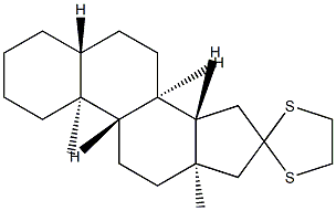 16,16-Ethylenedithio-5α-androstane 结构式