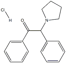 Ethanone,1,2-diphenyl-2-(1-pyrrolidinyl)-, hydrochloride (1:1) 结构式