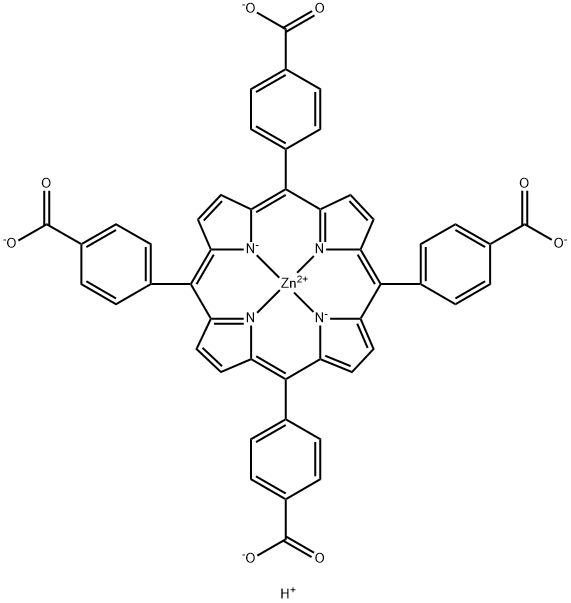 内消旋-四(4-羧基苯基)卟啉锌(II) 结构式