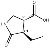 3-Pyrrolidinecarboxylicacid,4-ethyl-5-oxo-,(3R,4R)-rel-(9CI) 结构式