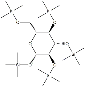 1-O,2-O,3-O,4-O,6-O-Pentakis(trimethylsilyl)-β-D-glucopyranose 结构式