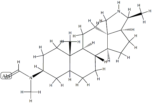 3β-(N-Methylformylamino)-22-demethylconanine 结构式