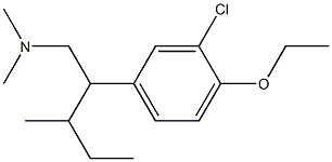 3-Chloro-4-ethoxy-N,N-dimethyl-β-(1-methylpropyl)benzeneethanamine 结构式