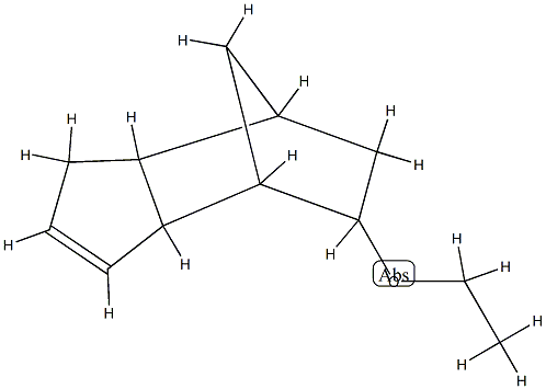 5(or 6)-ethoxy-3a,4,5,6,7,7a-hexahydro-4,7-methano-1H-indene  结构式