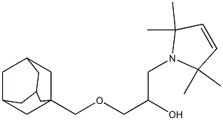1-(Tricyclo[3.3.1.13,7]decan-1-ylmethoxy)-3-(2,2,5,5-tetramethyl-3-pyrrolin-1-yl)-2-propanol 结构式