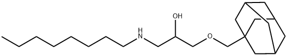 1-(Tricyclo[3.3.1.13,7]decan-1-ylmethoxy)-3-(octylamino)-2-propanol 结构式