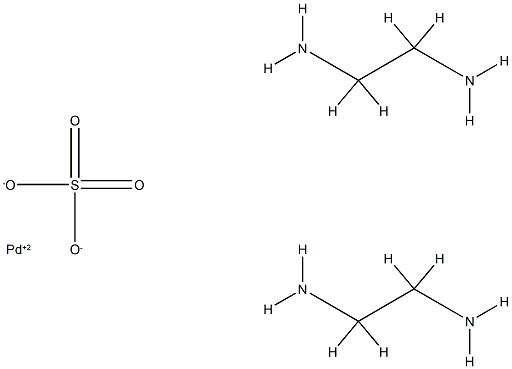 Palladium(2+), bis(1,2-ethanediamine-.kappa.N,.kappa.N)-, (SP-4-1)-, sulfate (1:1) 结构式