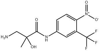 3-氨基-2-羟基-2-甲基-N-[4-硝基-3-(三氟甲基)苯基]丙酰胺 结构式