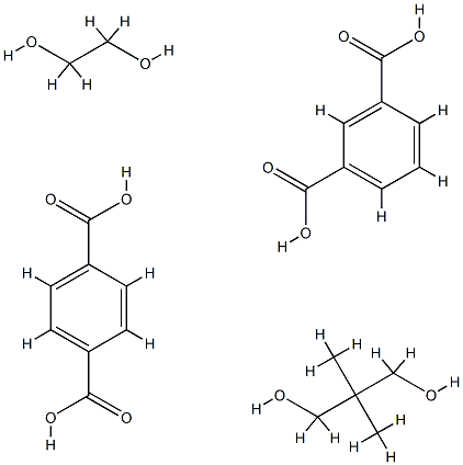 1,3-苯二羧酸与1,4-苯二羧酸、2,2-二甲基-1,3-丙二醇和1,2-乙二醇的聚合物 结构式