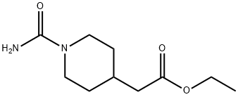 ethyl 2-(1-carbamoylpiperidin-4-yl)acetate 结构式