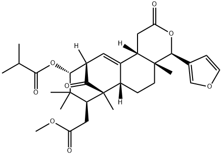 methyl 3-isobutyryloxy-1-oxomeliac-8(30)-enate 结构式