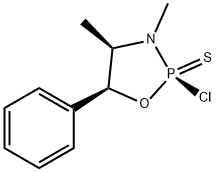 (2R,4R,5S)-(+)-2-氯-3,4-二甲基-5-苯基-1,3,2-氧氮磷杂环戊烷 2-硫化物 结构式