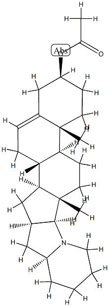 1',5',6',7',8',8'aα,16α,17α-Octahydroandrost-16-eno[16,17-b]indolizin-5-ene-3β-ol=acetate 结构式