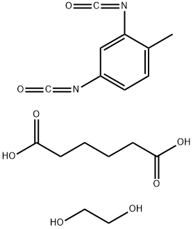 己二酸与2,4-二异氰酸根合-1-甲苯和1,2-乙二醇的聚合物 结构式