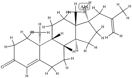 (8R,9R,10S,13S,14S,17S)-17-hydroxy-10,13-dimethyl-17-(2-methylprop-2-enyl)-2,6,7,8,9,11,12,14,15,16-decahydro-1H-cyclopenta[a]phenanthren-3-one 结构式