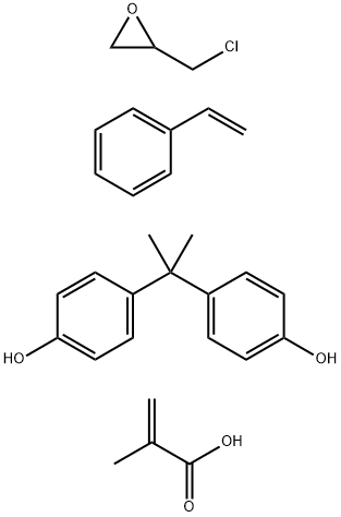 Bisphenol A-epichlorohydrin-methacrylic acid-styrene copolymer 结构式