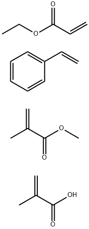 2-甲基-2-丙烯酸与乙烯基苯、2-丙烯酸乙酯和2-甲基-2-丙烯酸甲酯的聚合物 结构式
