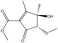 1-Cyclopentene-1-carboxylic acid, 3-hydroxy-4-methoxy-2,3-dimethyl-5-oxo-, methyl ester, (3R,4S)-rel- (9CI) 结构式