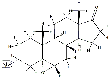 5,6α-Epoxy-3α-fluoro-5α-androstan-17-one 结构式