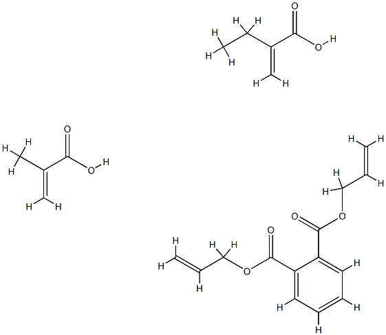 1,2-苯二甲酸二烯丙酯与丙烯酸乙酯和甲基丙烯酸的聚合物 结构式